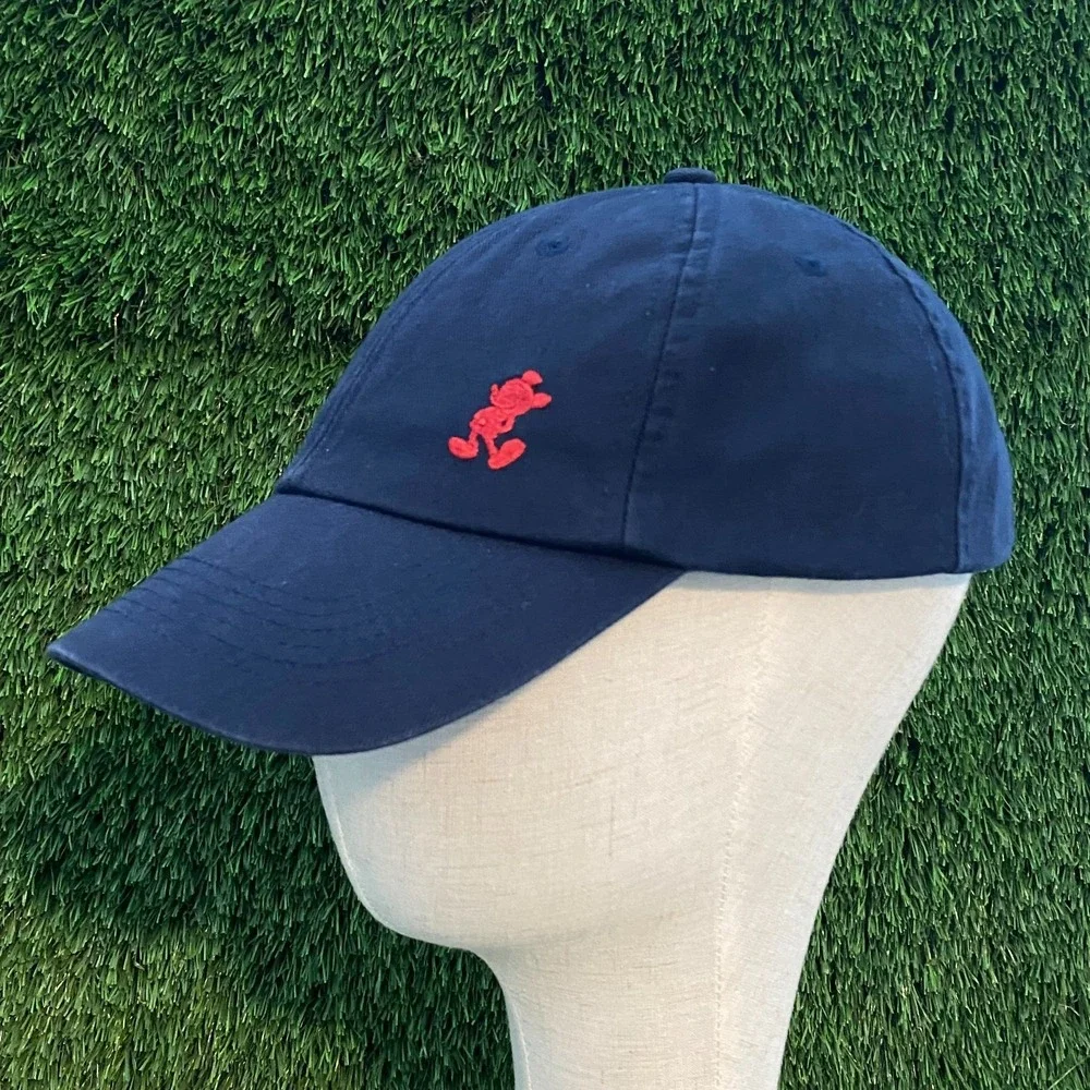 Walt Disney World WDW Baseball Cap Strapback Hat Men OSFA Blue Mickey Mouse Red